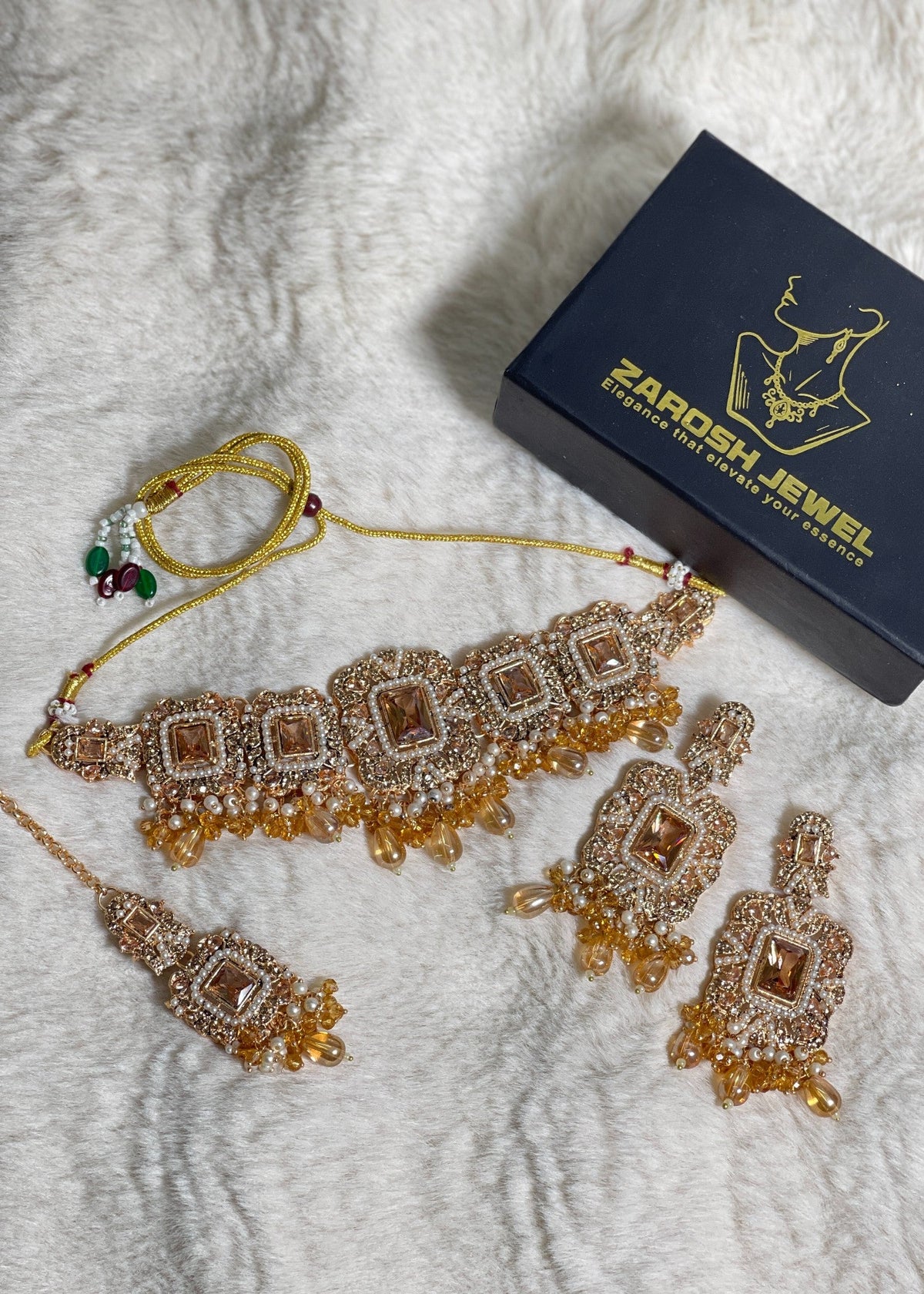 Shop the Royal Pearl Choker Set from Zarosh Jewel