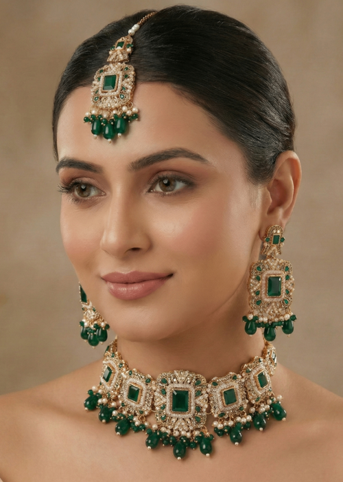 Shop the Royal Pearl Choker Set from Zarosh Jewel