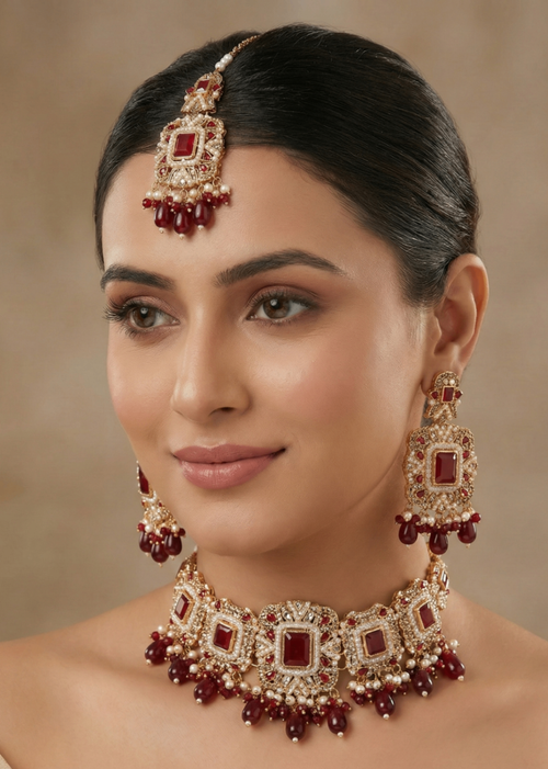 Shop the Royal Pearl Choker Set from Zarosh Jewel