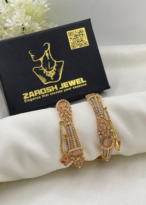 Rushna Openable Bangle Set by Zarosh Jewel