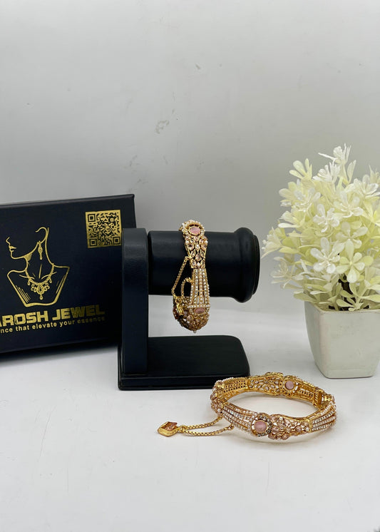 Shop the Rushna Openable Bangle Set from Zarosh Jewel