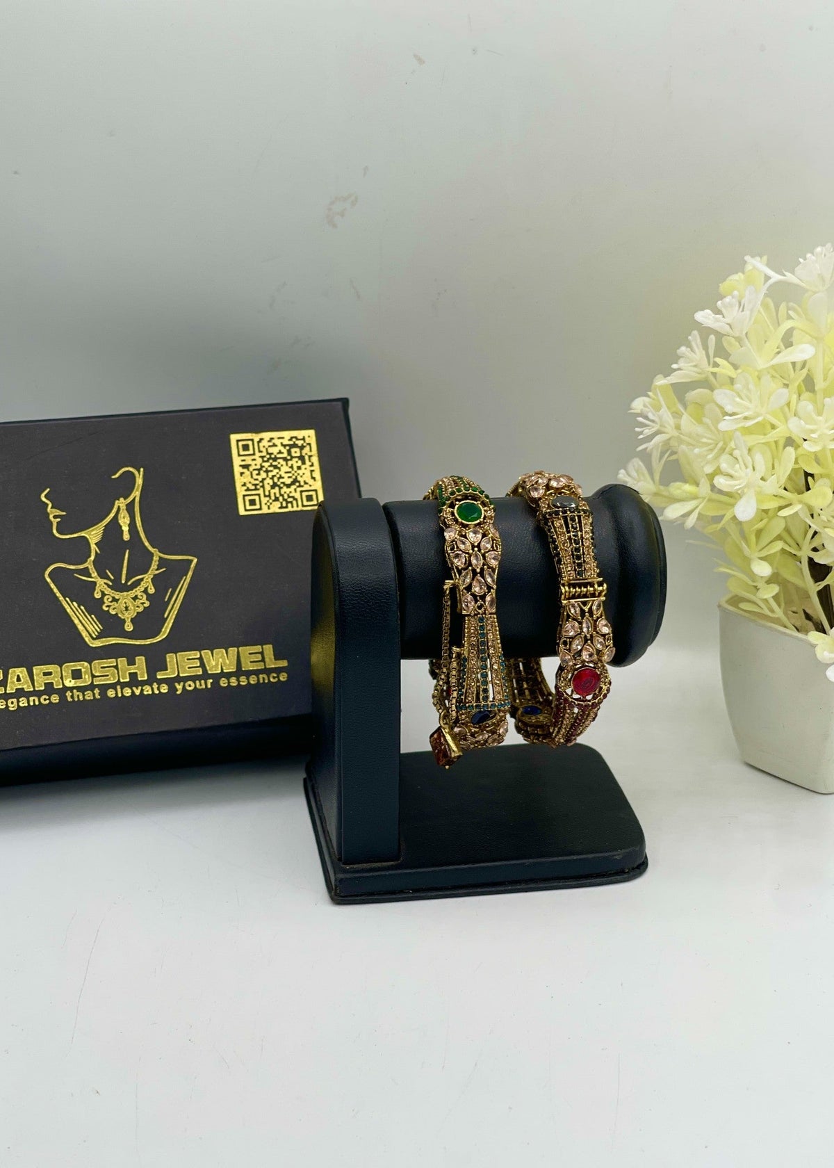 Shop the Rushna Openable Bangle Set from Zarosh Jewel