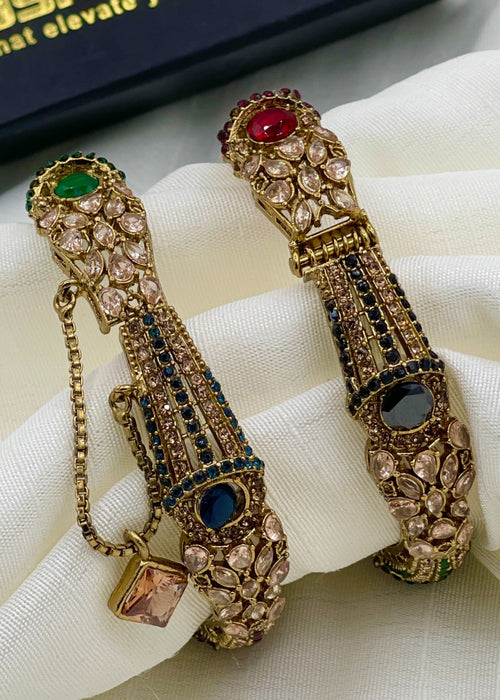 Shop the Rushna Openable Bangle Set from Zarosh Jewel