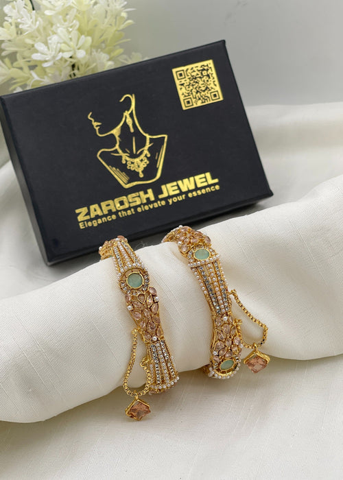 Shop the Rushna Openable Bangle Set from Zarosh Jewel