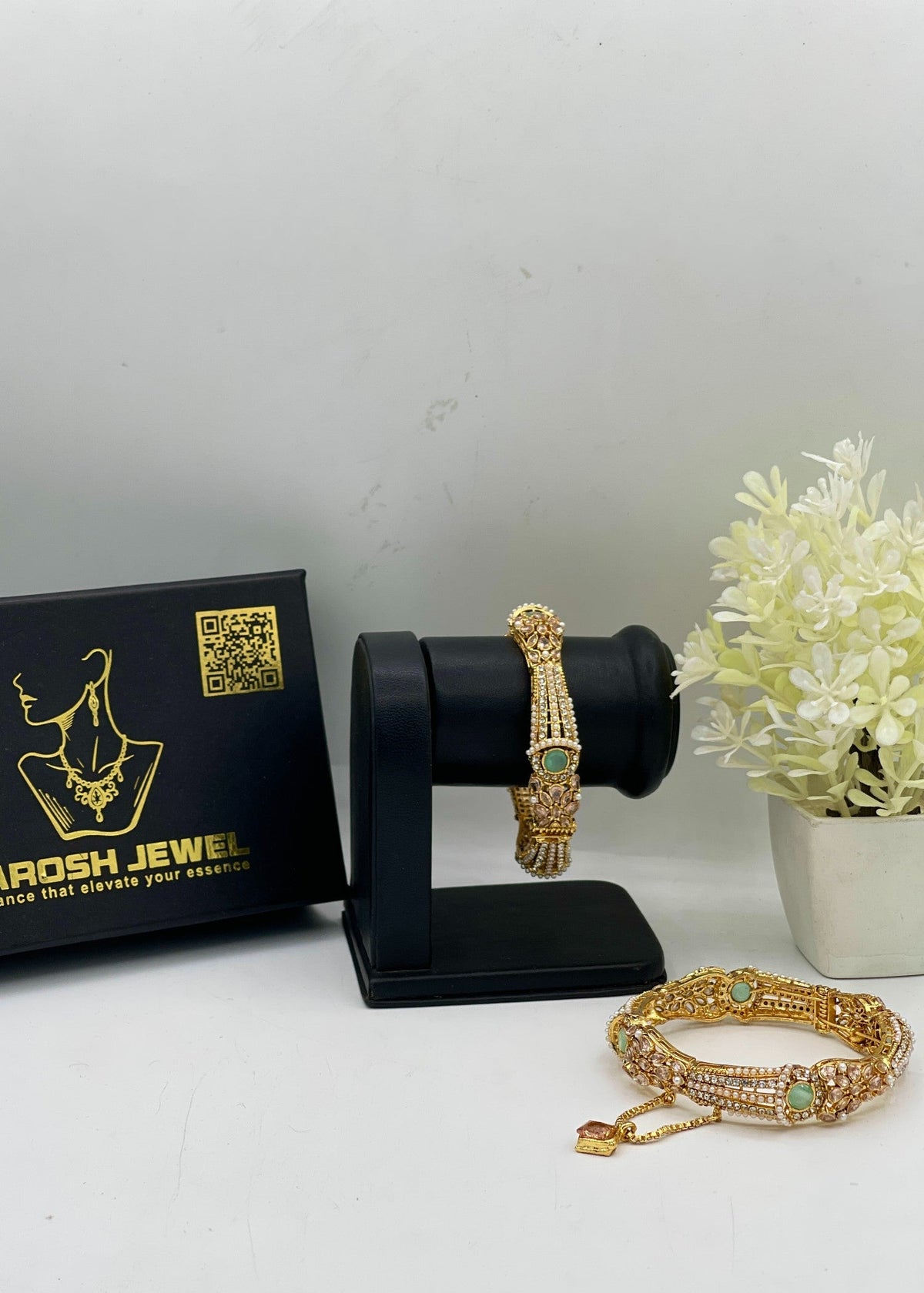 Shop the Rushna Openable Bangle Set from Zarosh Jewel