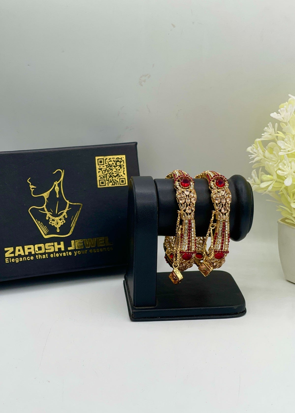 Shop the Rushna Openable Bangle Set from Zarosh Jewel