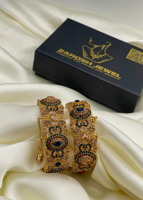 SAFA Openable Bangle Set by Zarosh Jewel