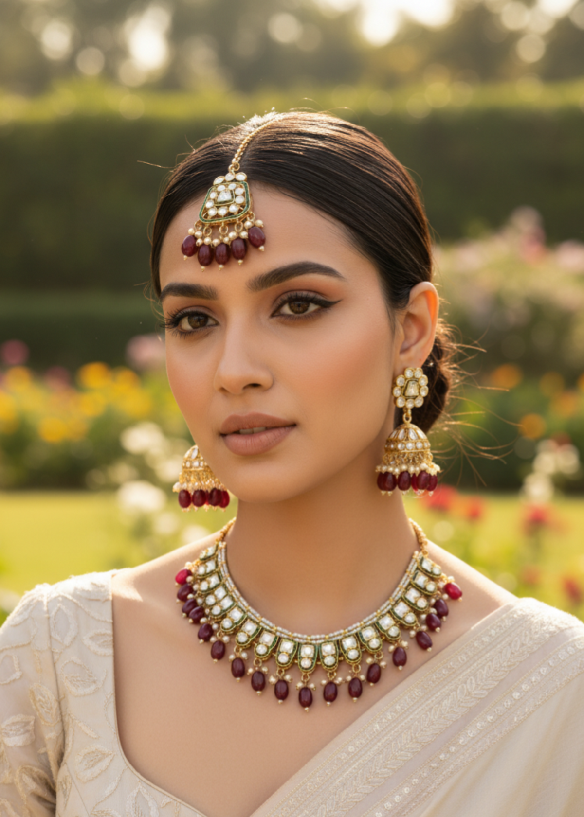 Shop the Sahar Kundan Necklace Set from Zarosh Jewel