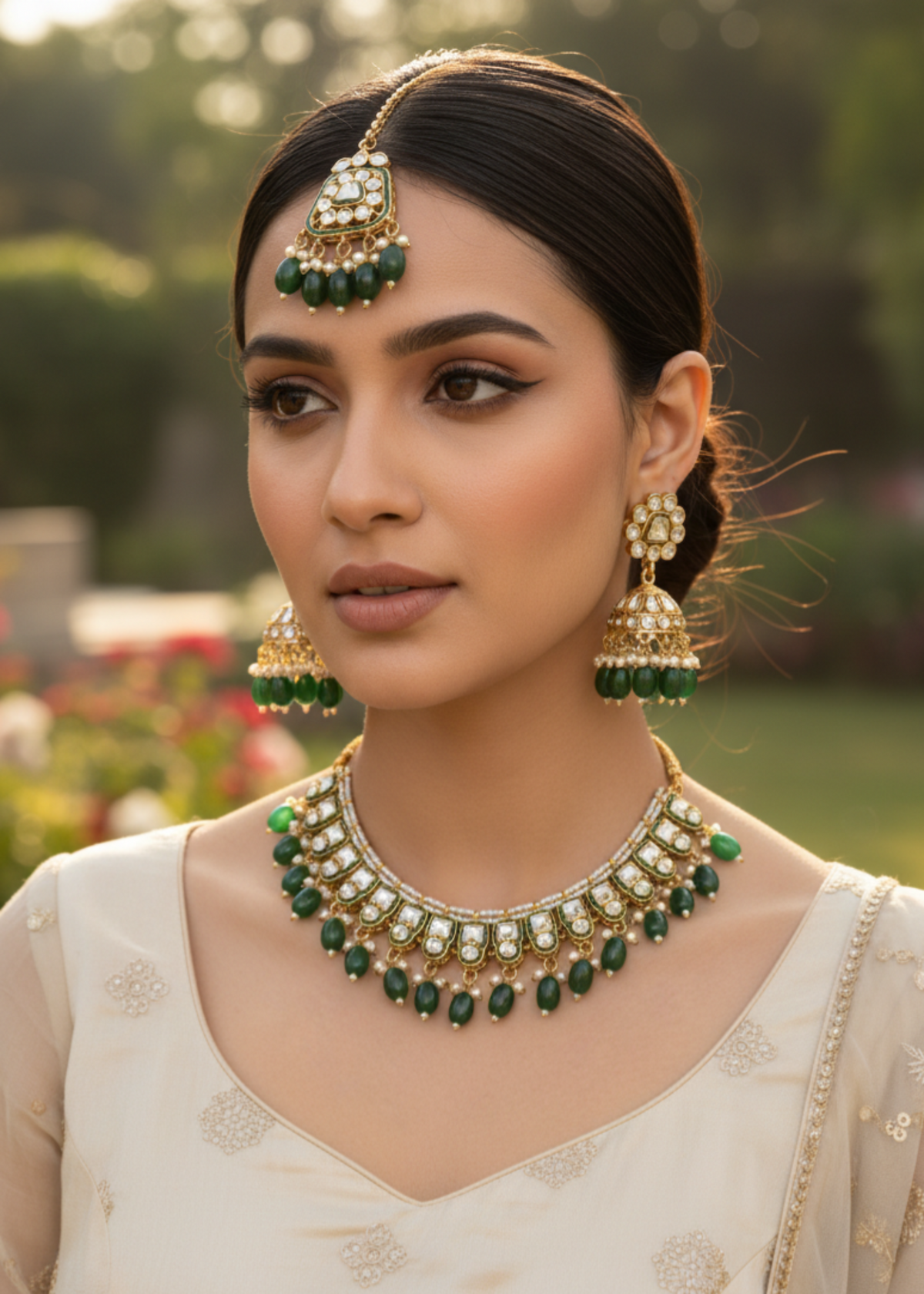 Shop the Sahar Kundan Necklace Set from Zarosh Jewel