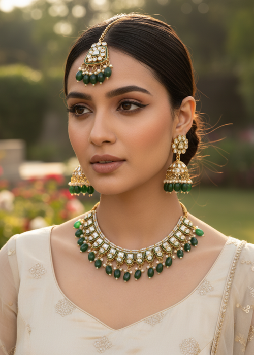 Shop the Sahar Kundan Necklace Set from Zarosh Jewel