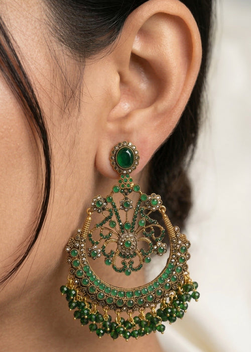 Sahla Heritage Earrings by Zarosh Jewel