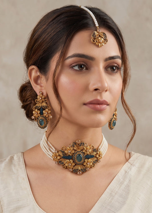 Samavia Choker set by Zarosh Jewel