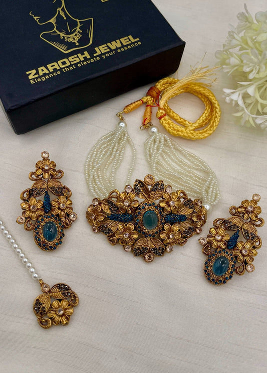 Shop the Samavia Choker set from Zarosh Jewel