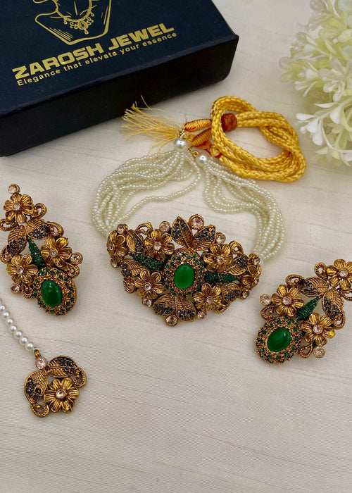 Shop the Samavia Choker set from Zarosh Jewel