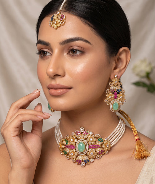 Shop the Samavia Choker set from Zarosh Jewel