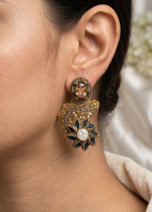 Sameeha Heritage Earrings by Zarosh Jewel