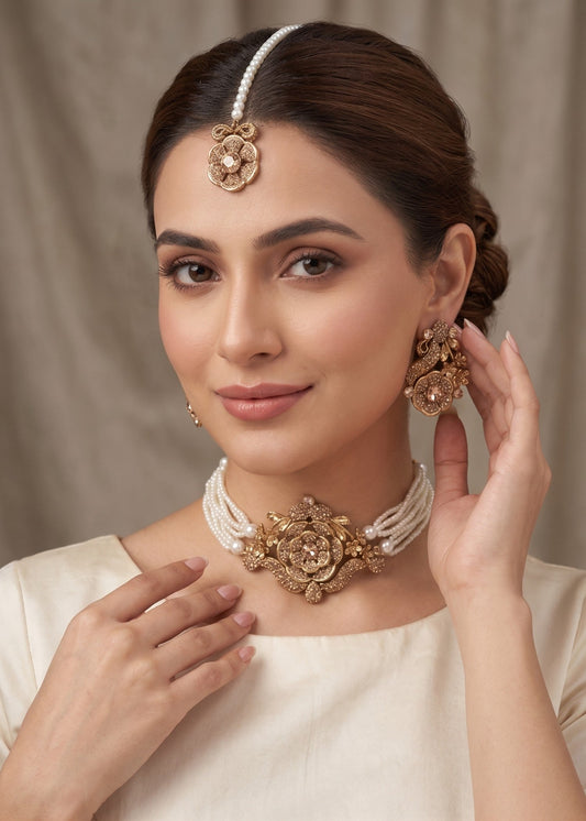 Samreen Choker Set by Zarosh Jewel