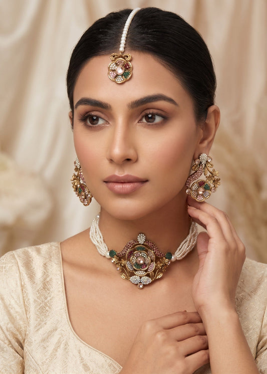 Shop the Samreen Choker Set from Zarosh Jewel