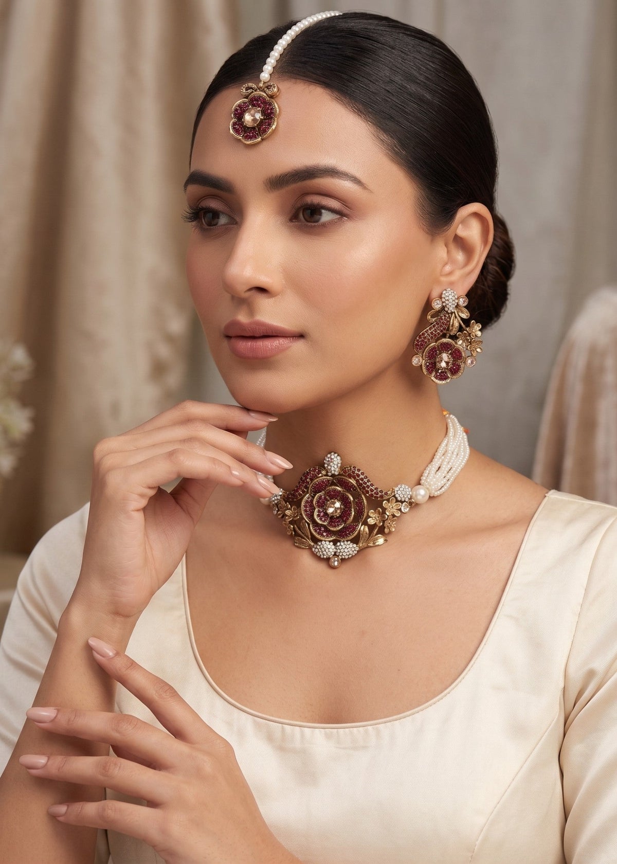 Shop the Samreen Choker Set from Zarosh Jewel