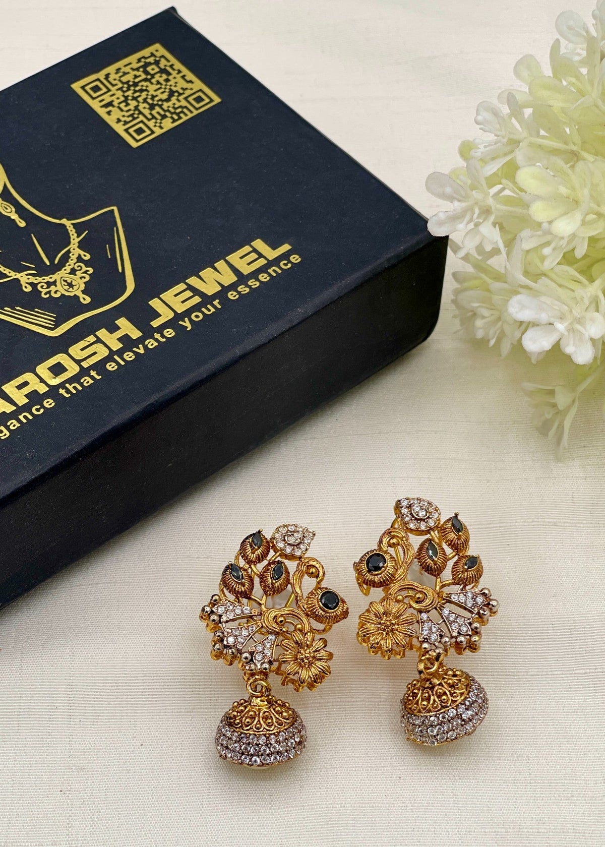 Shop the Sanobar Heritage Earring from Zarosh Jewel