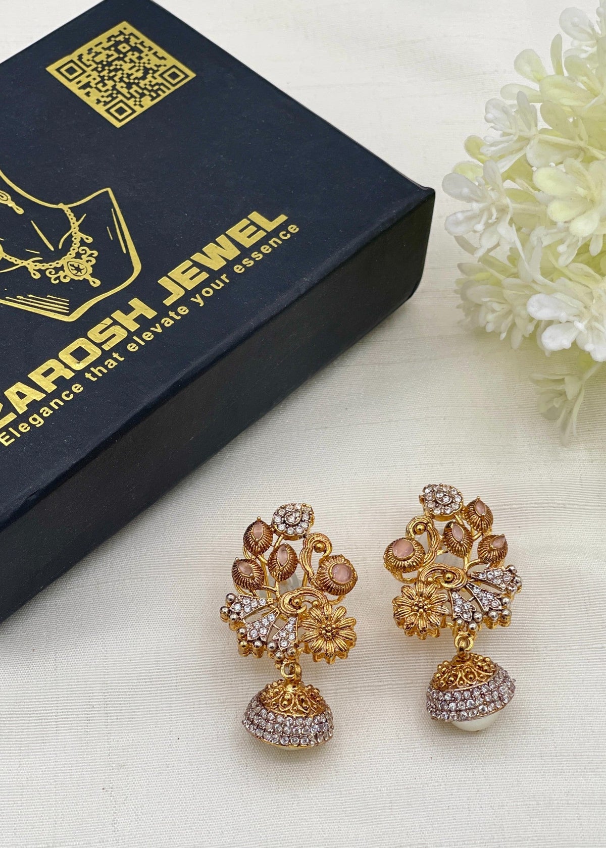 Shop the Sanobar Heritage Earring from Zarosh Jewel