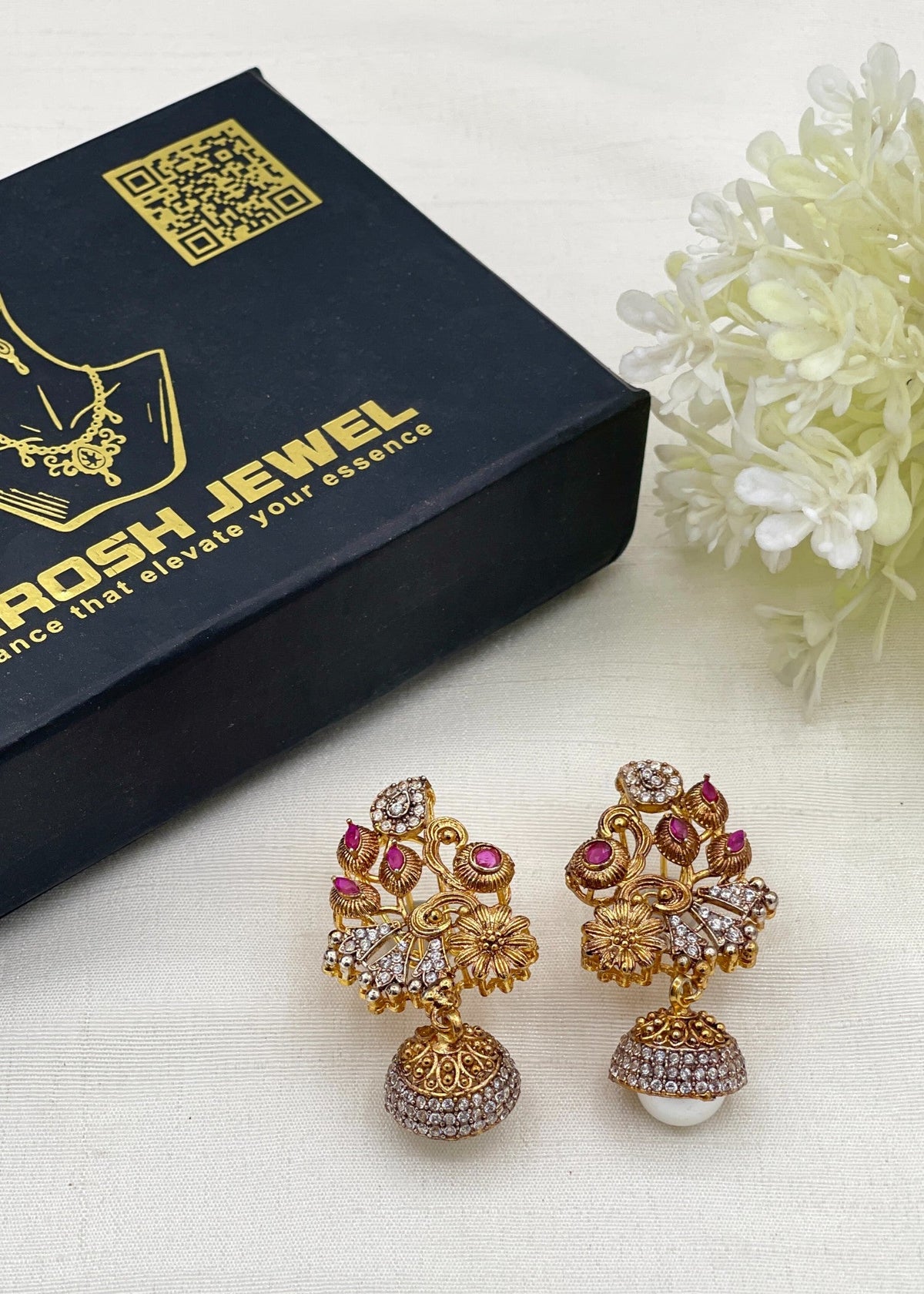 Shop the Sanobar Heritage Earring from Zarosh Jewel