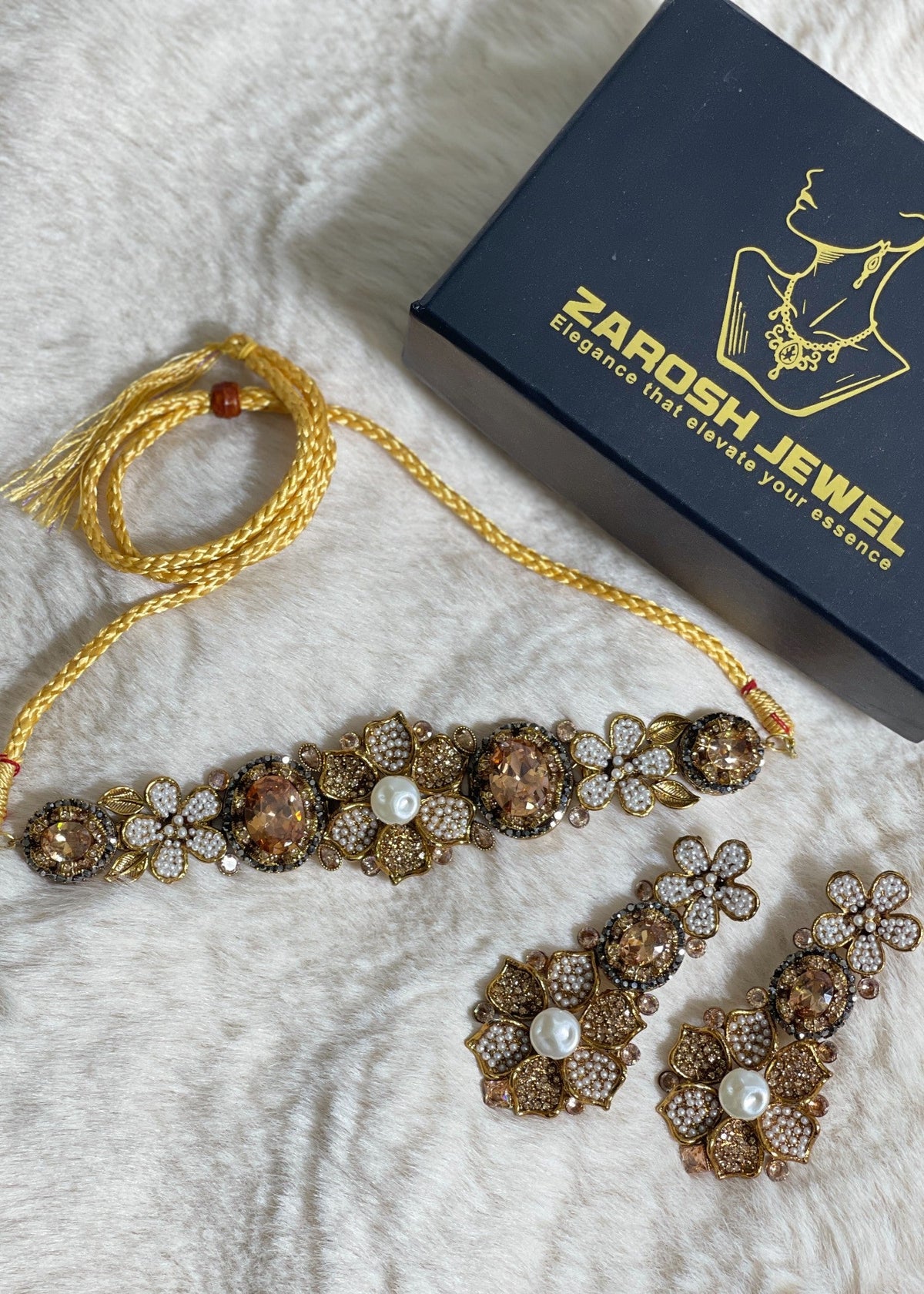 Shop the Sara Choker Set from Zarosh Jewel
