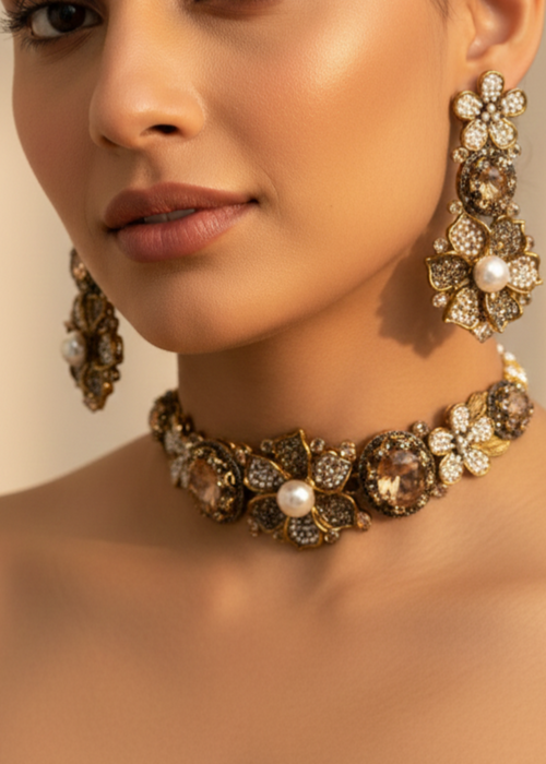 Shop the Sara Choker Set from Zarosh Jewel