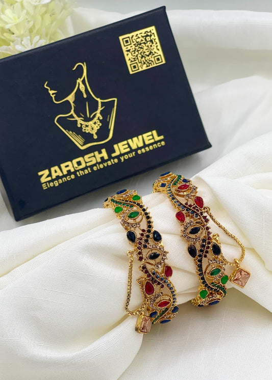 Saya Openable Bangle Set by Zarosh Jewel