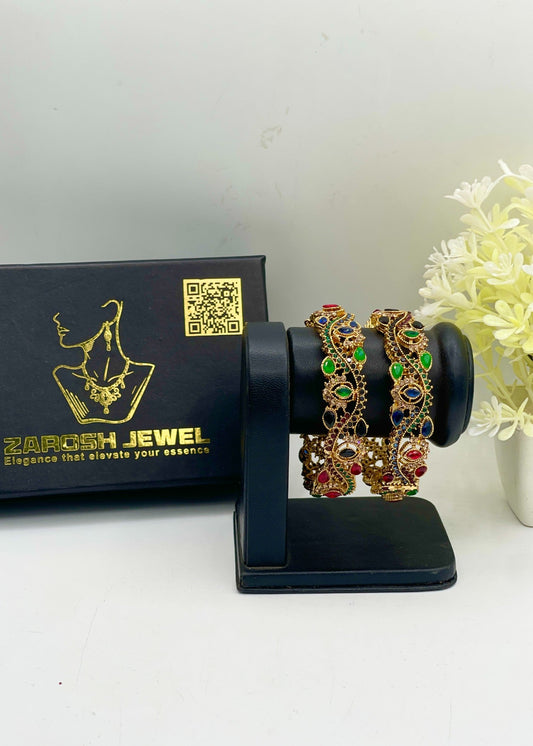 Shop the Saya Openable Bangle Set from Zarosh Jewel