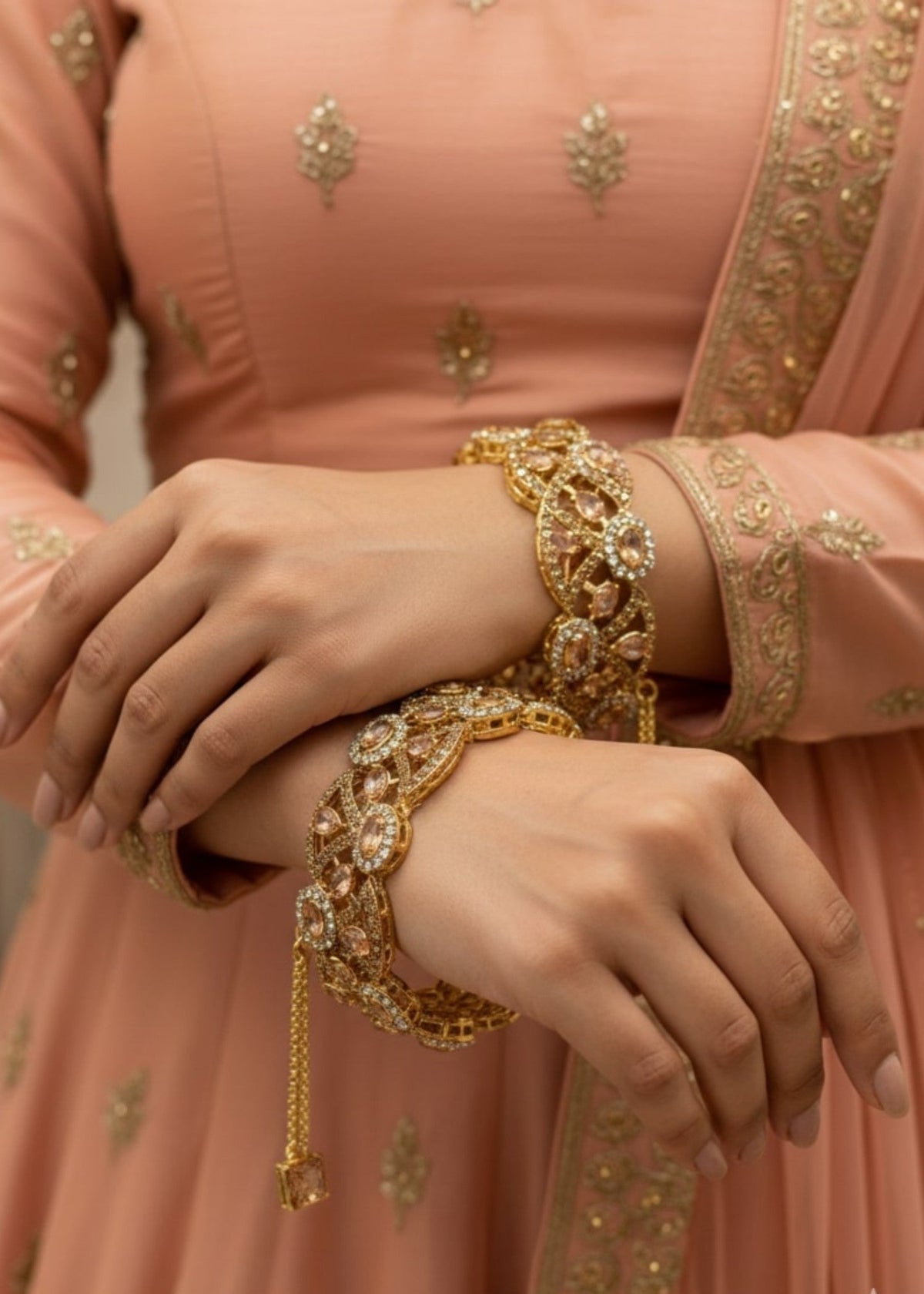Shop the Seraphine Bloom Bangles Openable from Zarosh Jewel