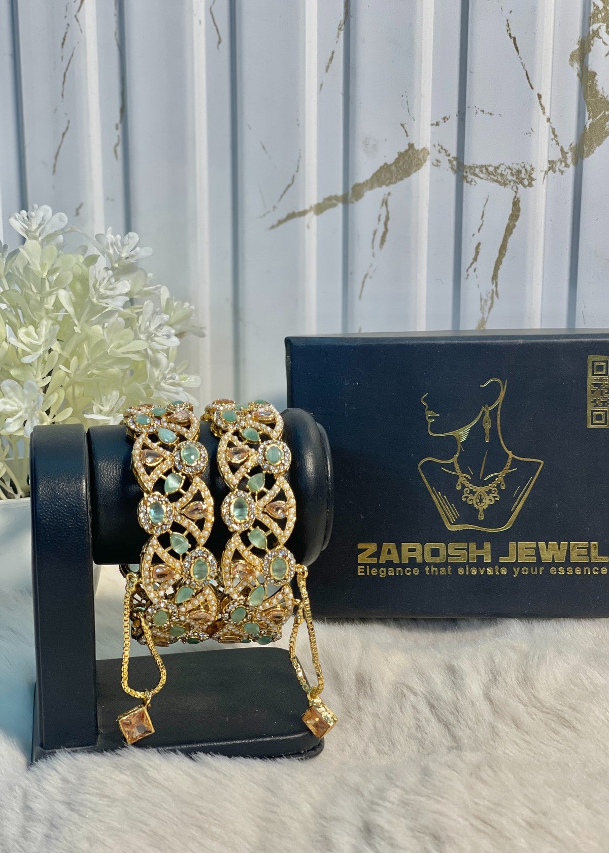Shop the Seraphine Bloom Bangles Openable from Zarosh Jewel