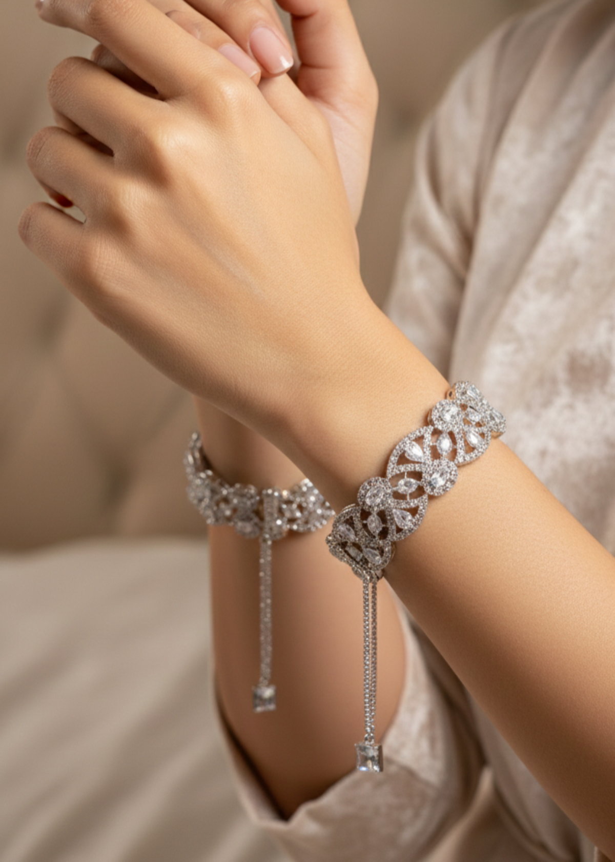Shop the Seraphine Bloom Bangles Openable from Zarosh Jewel