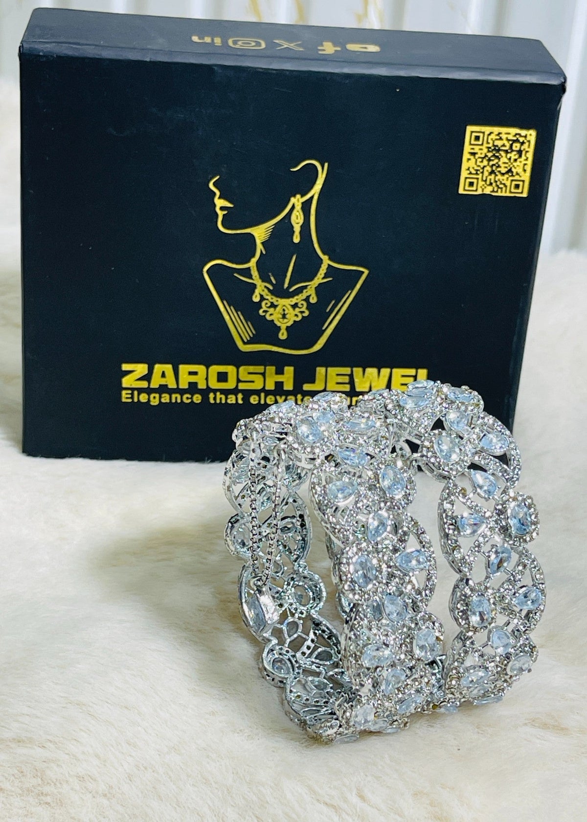 Shop the Seraphine Bloom Bangles Openable from Zarosh Jewel