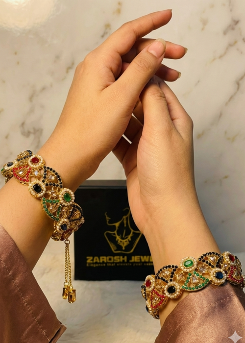 Shop the Seraphine Bloom Bangles Openable from Zarosh Jewel