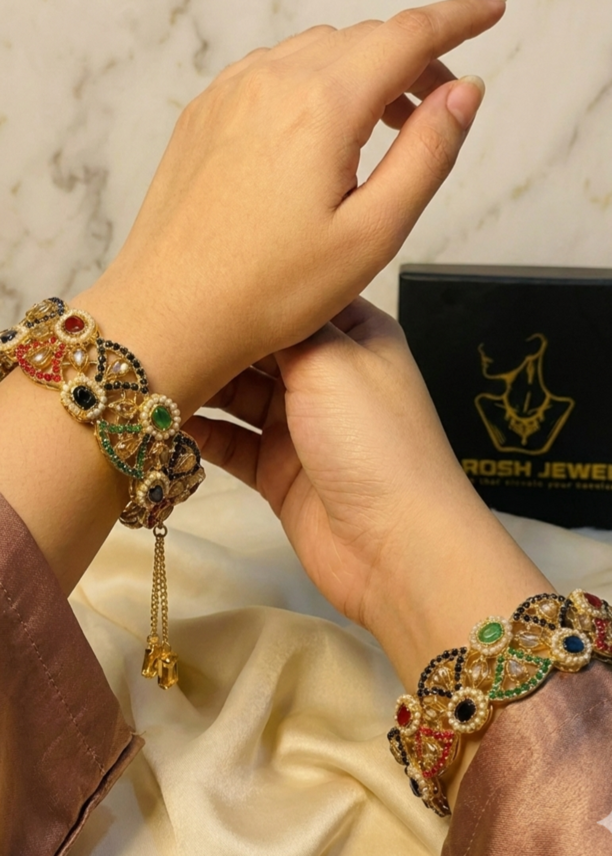 Shop the Seraphine Bloom Bangles Openable from Zarosh Jewel