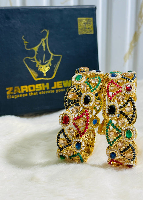 Shop the Seraphine Bloom Bangles Openable from Zarosh Jewel