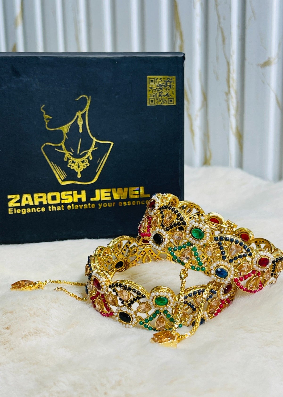 Shop the Seraphine Bloom Bangles Openable from Zarosh Jewel