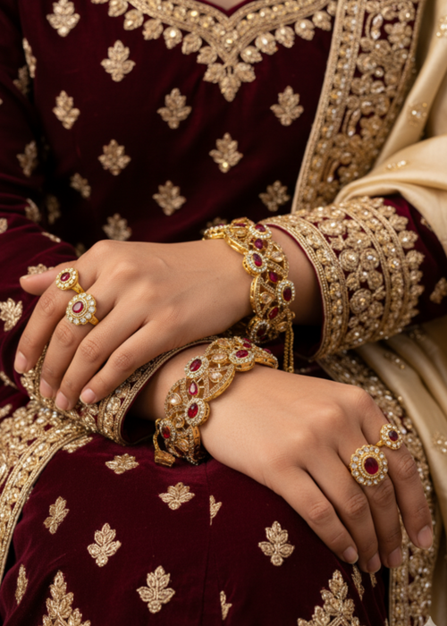 Shop the Seraphine Bloom Bangles Openable from Zarosh Jewel