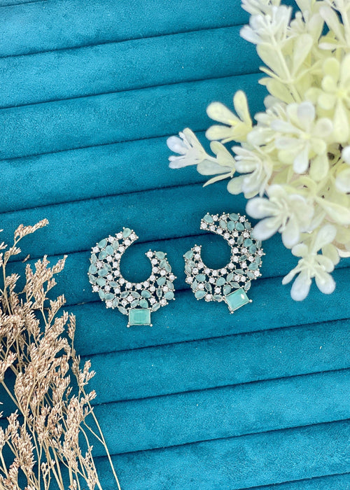 Shop the Serene Cluster Hoop Earrings from Zarosh Jewel