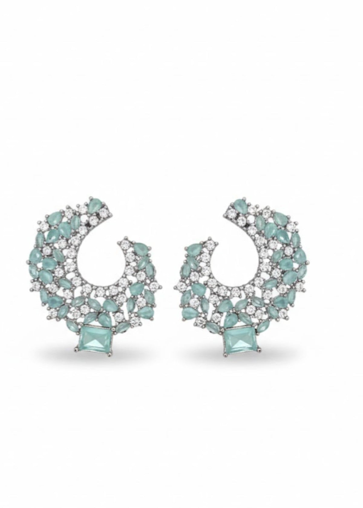 Shop the Serene Cluster Hoop Earrings from Zarosh Jewel