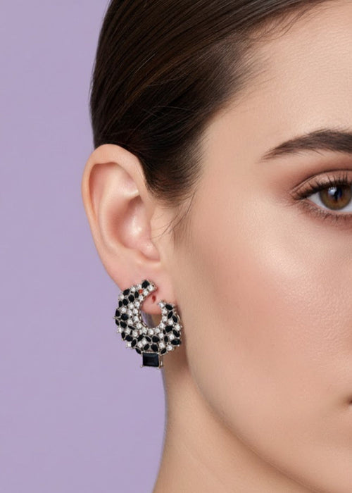 Shop the Serene Cluster Hoop Earrings from Zarosh Jewel