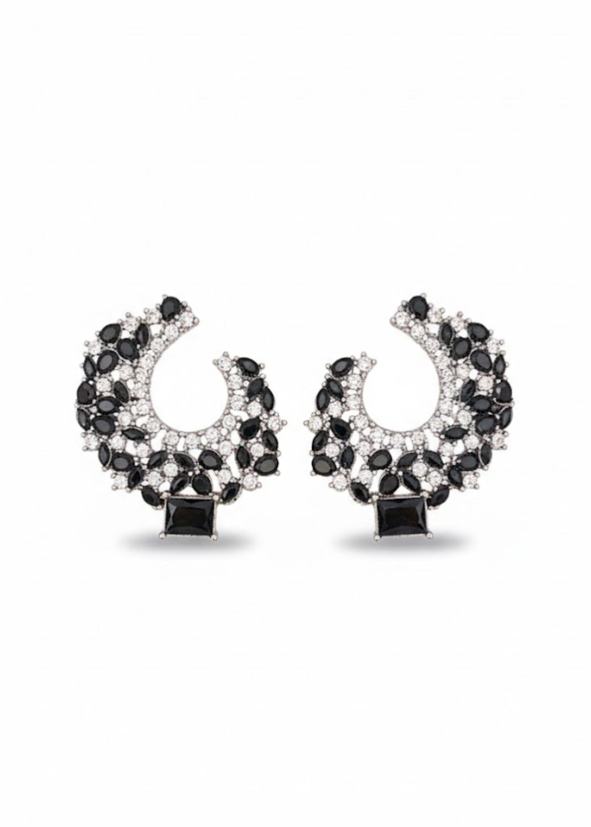 Shop the Serene Cluster Hoop Earrings from Zarosh Jewel