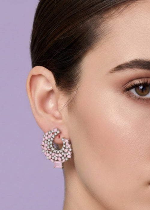 Shop the Serene Cluster Hoop Earrings from Zarosh Jewel