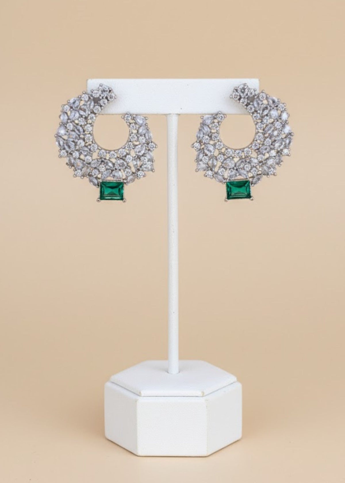 Shop the Serene Cluster Hoop Earrings from Zarosh Jewel