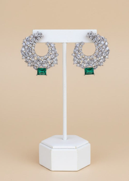 Shop the Serene Cluster Hoop Earrings from Zarosh Jewel
