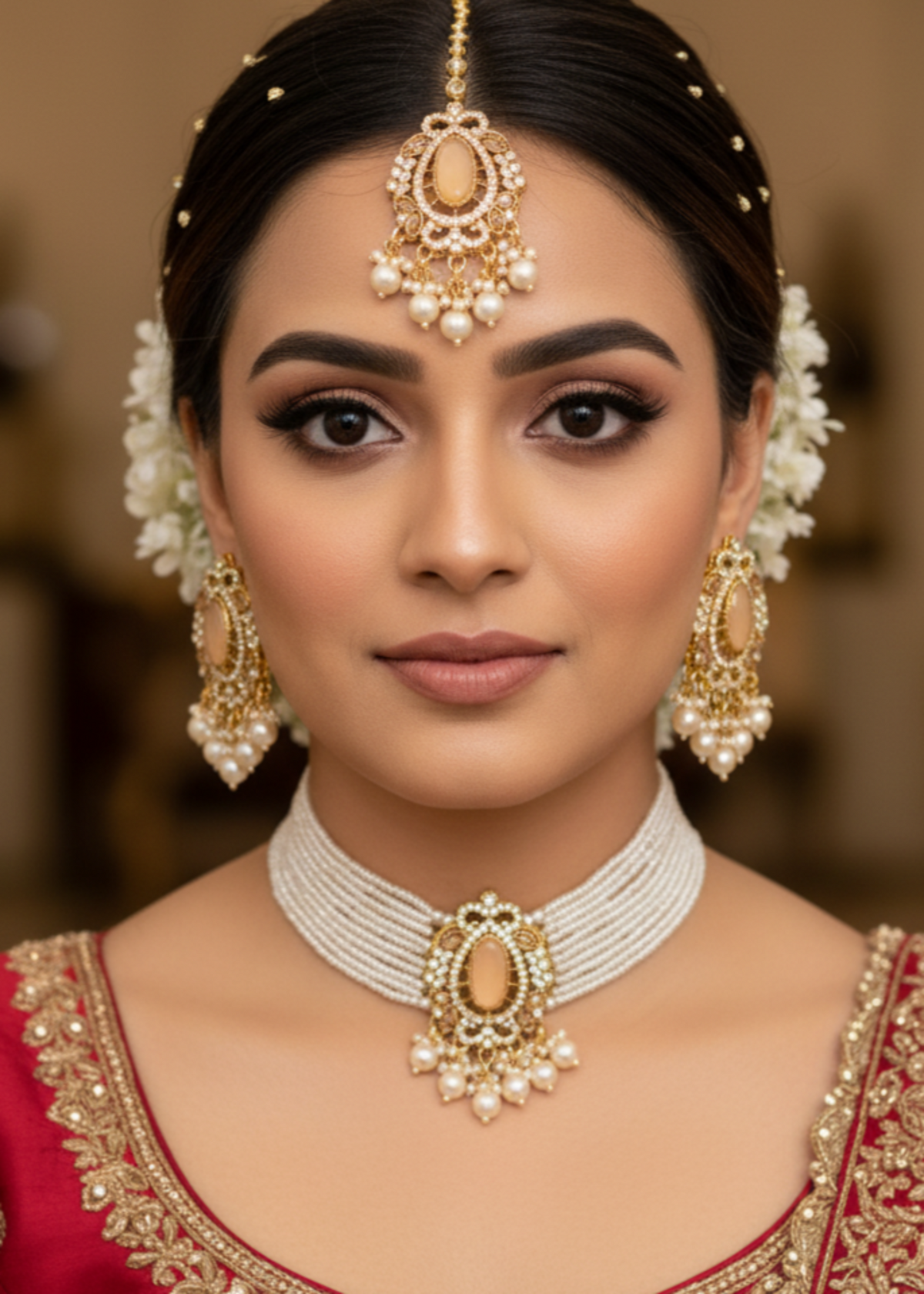 Shop the Serenelle Pearl Glow Choker Set from Zarosh Jewel