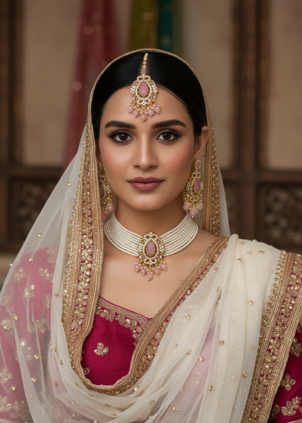 Shop the Serenelle Pearl Glow Choker Set from Zarosh Jewel