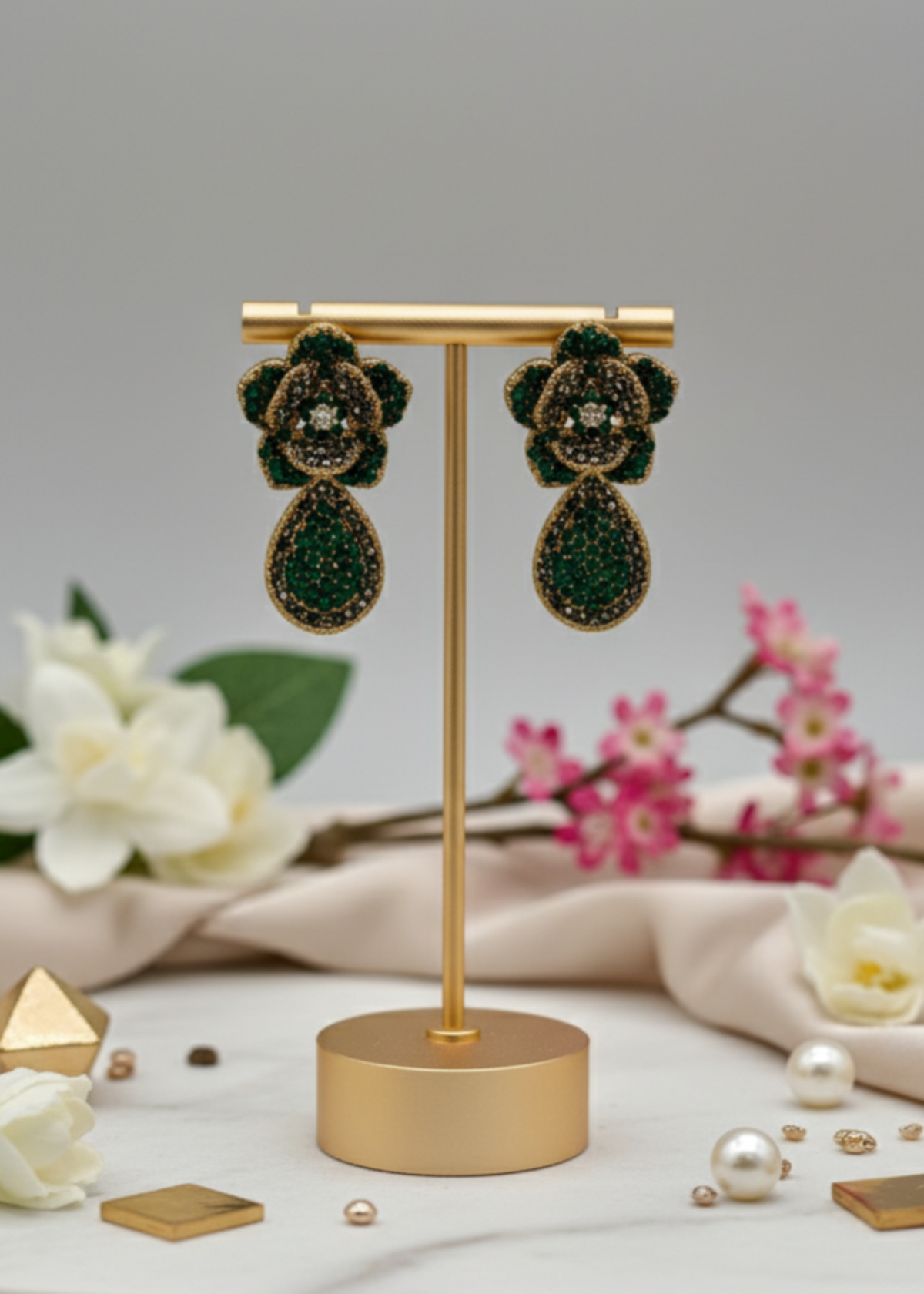 Shop the Shaandaar Pave Jhumkay from Zarosh Jewel