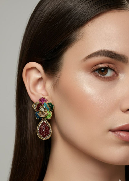 Shop the Shaandaar Pave Jhumkay from Zarosh Jewel